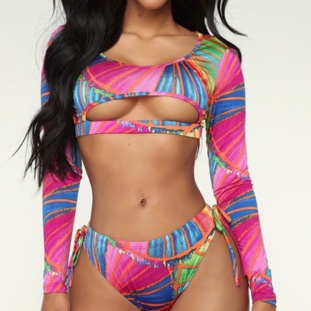 Fashion Nova Multicolor Bikini Set